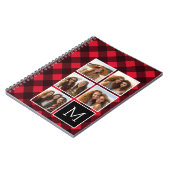 Fotocollage - Monogram Red Black Buffalo Pset Notitieboek (Linkerzijde)