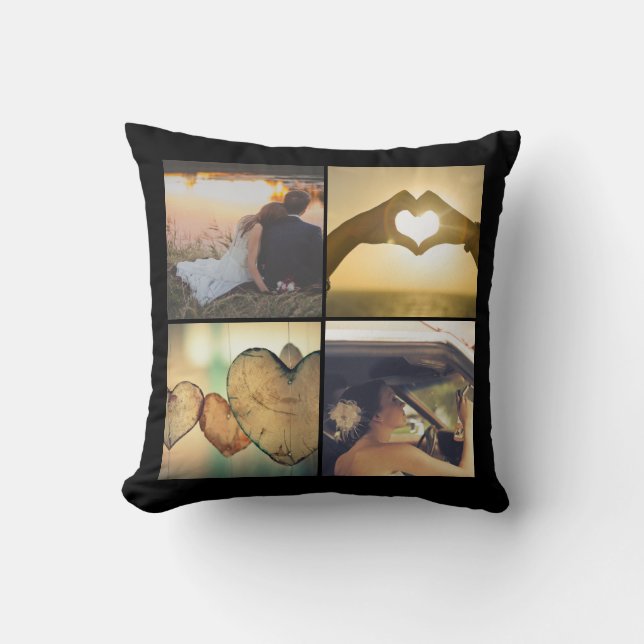 Fotocollage monogrammen kussen (Voorkant)