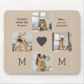 Fotocollage Mousepad met aangepast bericht voor ma Muismat (Voorkant)