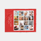 Fotocollage Mozaïek Gepersonaliseerd Fleece Deken (Voorkant (Horizontaal))