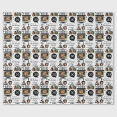 Fotocollage naam 30e verjaardag inpakpapier (Vlak)