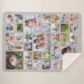 Fotocollage naam of titel grijs sherpa deken (Voorkant (horizontaal))