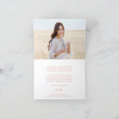 Fotocollage Nieuw Adres Blush & Gold Afstuderen Bedankkaart (Binnen)