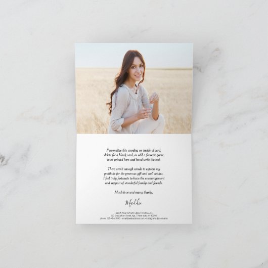 Fotocollage Nieuw Adres Modern Afstuderen Bedankkaart (Binnen)