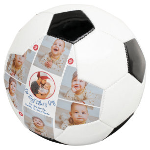 Fotocollage Nieuwe Papa Moderne Eerste Vaderdag Voetbal
