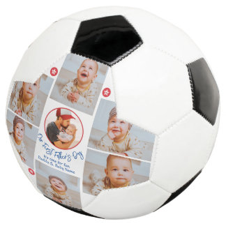 Fotocollage Nieuwe Papa Moderne Eerste Vaderdag Voetbal