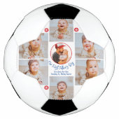 Fotocollage Nieuwe Papa Moderne Eerste Vaderdag Voetbal (Voorkant)