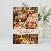 Fotocollage Nieuwjaar Party Card Bedankkaart (Staand voorkant)