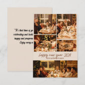 Fotocollage Nieuwjaar Party Card Bedankkaart (Voorkant / Achterkant)