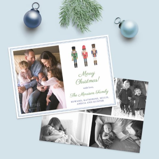 Fotocollage Notenkraker Vrolijk Kerstfeest Feestdagenkaart