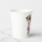 Fotocollage nummer 1 jongensnaam 1e verjaardag papieren bekers (Rechts)