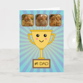 Fotocollage Nummer 1 Papa Trofee Kaart (Voorkant)