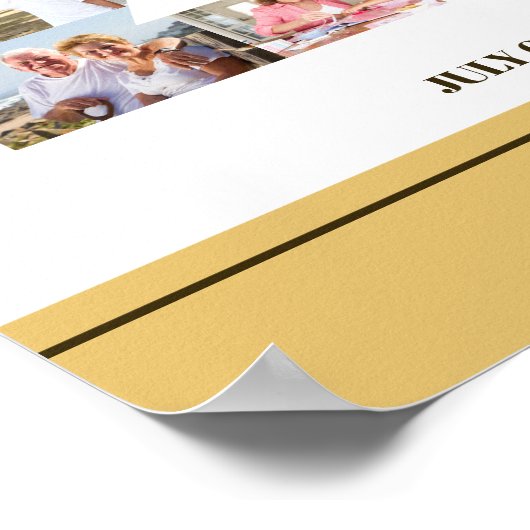 Fotocollage nummer 21 Neutraal 21e verjaardag Poster (Hoek)