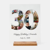 Fotocollage nummer 30 - 30e verjaardag acryl bord (Voorkant)