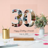 Fotocollage nummer 30 - 30e verjaardag acryl bord (Huwelijk)