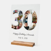 Fotocollage nummer 30 - 30e verjaardag acryl bord (Hoek)