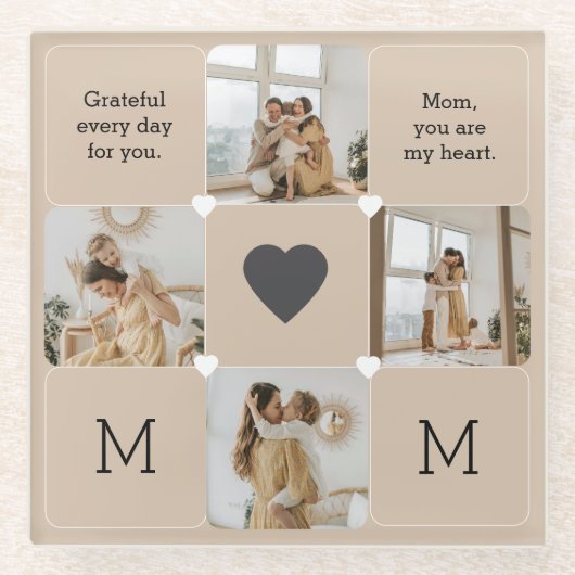 Fotocollage Onderzetter met oprechte boodschap (Voorkant)