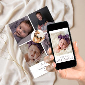 Fotocollage Onze Kleine Liefde Geboorteaankondigin Aankondiging