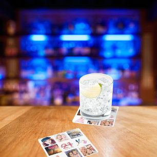 Fotocollage op 21e verjaardag kartonnen onderzetters