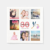 Fotocollage op 30e verjaardag servet (Voorkant)