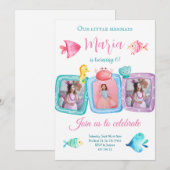 Fotocollage op 3-foto op zaterdag kaart (Voorkant / Achterkant)