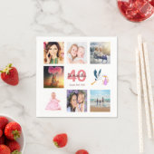 Fotocollage op 40e verjaardag servet (Insitu)