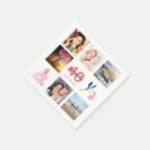 Fotocollage op 40e verjaardag servet (Hoek)