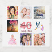 Fotocollage op 40e verjaardag sparkling wijnetiket (Enkel label)