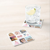 Fotocollage op 60e verjaardag kartonnen onderzetters (Insitu)