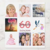 Fotocollage op 60e verjaardag wijn etiket (Enkel label)