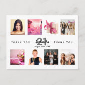 Fotocollage op feestdag wit bedankt briefkaart (Voorkant)