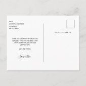 Fotocollage op feestdag zwart bedankt briefkaart (Achterkant)