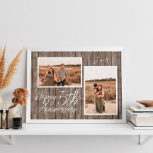 Fotocollage op maat hout 5e trouwdag