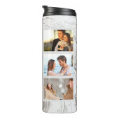 Fotocollage op wit en grijs marmer thermosbeker (Geroteerd rechts)