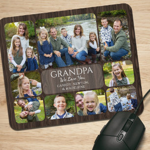 Fotocollage Opa Kleinkinderen Muismat