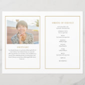 Fotocollage Orde van de Dienst Uitvaartprogramma (Achterkant)