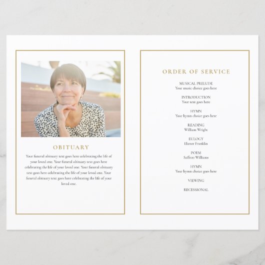 Fotocollage Orde van de Dienst Uitvaartprogramma (Achterkant)