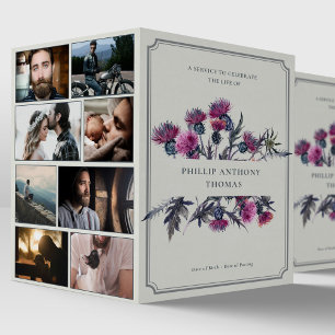 Fotocollage overlijdensbericht Schotse distel begr Programma