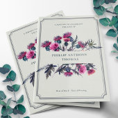 Fotocollage overlijdensbericht Schotse distel begr Programma