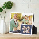 Fotocollage | Pap Paw-afdrukken van honden Fotoplaat<br><div class="desc">Deze moderne fotocollage heeft ruimte voor twee foto's en de hand-briefed typografie leest Dog Dad met een pow print.</div>
