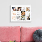 Fotocollage Passen getrouwd Creëer Uw eigen modern Canvas Afdruk (Insitu (Woonkamer))