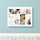 Fotocollage Passen getrouwd Creëer Uw eigen modern Canvas Afdruk (Insitu (Houten vloer))