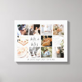 Fotocollage Passen getrouwd Creëer Uw eigen modern Canvas Afdruk (Voorkant)