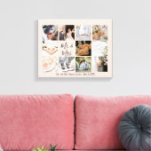 Fotocollage Passen getrouwd Creëer Uw eigen modern Canvas Afdruk (Insitu (Woonkamer))