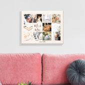 Fotocollage Passen getrouwd Creëer Uw eigen modern Canvas Afdruk (Insitu (Woonkamer))