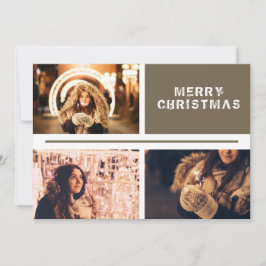 Fotocollage Personaliseerbaar Modern Kerstmis Feestdagenkaart