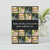 Fotocollage personaliseren en tekst bedanken u kaa bedankkaart (Staand voorkant)