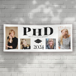 Fotocollage PhD Afstuderen Klasse van 2024 Spandoek