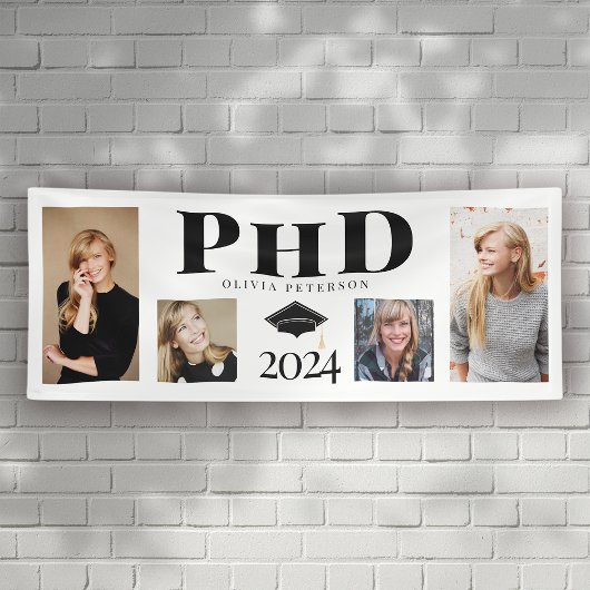 Fotocollage PhD Afstuderen Klasse van 2024 Spandoek