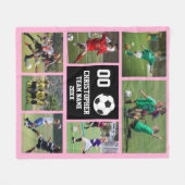 Fotocollage pink fleece deken (Voorkant (Horizontaal))